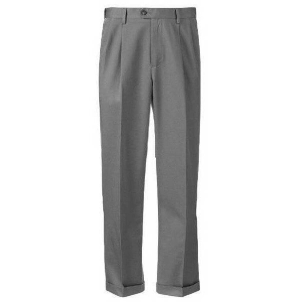 Mens Dress Pants 32x32 Gray Relaxed Pleated Cuffed Dress $60 Croft & Barrow